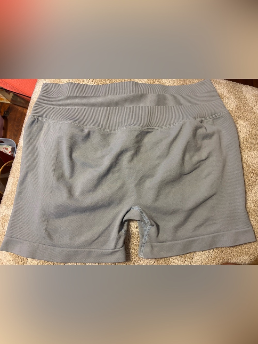 Seamless High-Waist Women’s Bike Shorts — Light Gray